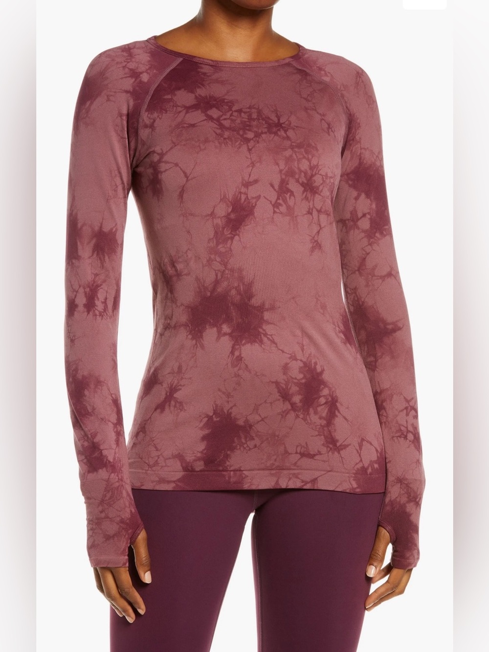 Zella Seamless Wick It Performance Top Size Medium NWOT Dusty Rose